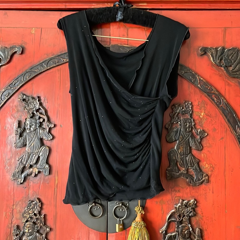 Black with subtle sparkles blouse